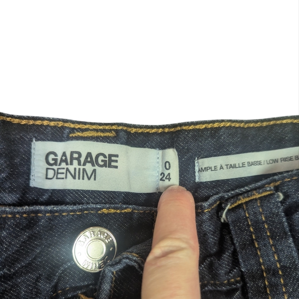 Y2K Style Garage Dark Blue Denim Low Rise Baggy - Picture 7 of 7